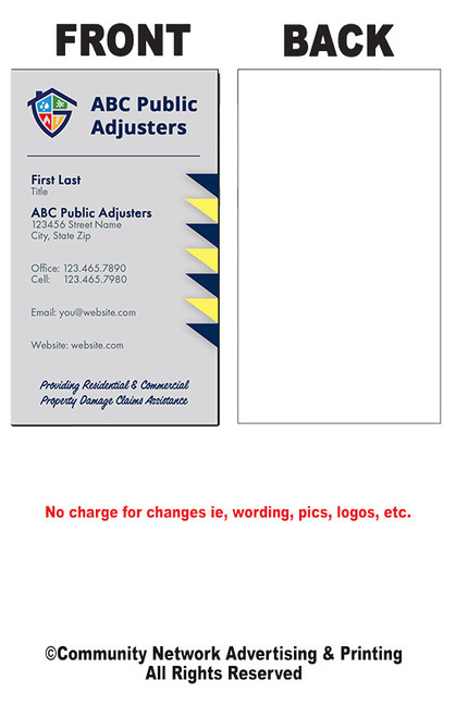 Public Insurance Adjuster Business Card 08 Public Insurance Adjuster Business Card 08