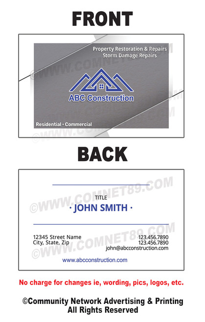 Property Restoration Business Card 01 Property Restoration Business Card 01