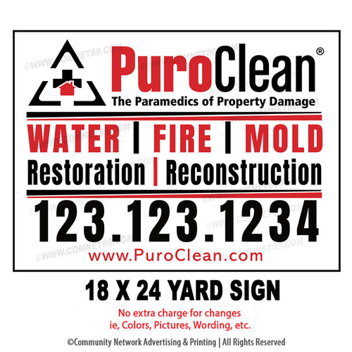 PuroClean Yard Sign 01 | 18" x 24" PuroClean Yard Sign 01 | 18" x 24"