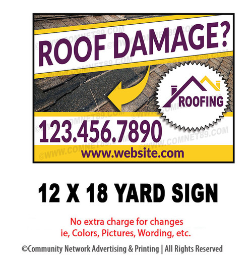 Roofing Yard Sign 18 | 12 x 18 Roofing Yard Sign 18 | 12 x 18