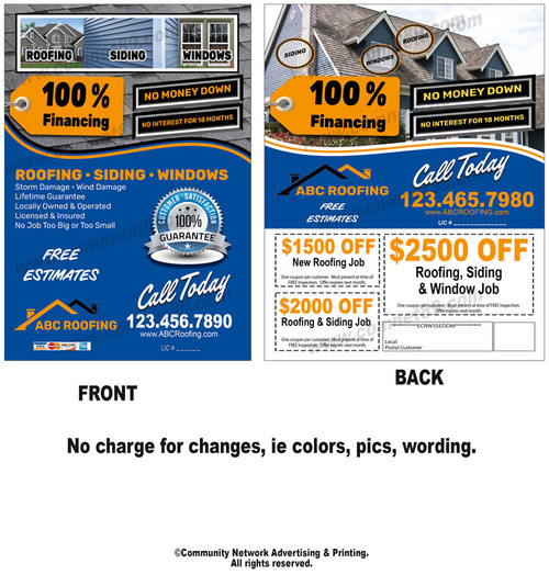 Roofing EDDM Postcard 16 | 6.5 x 8