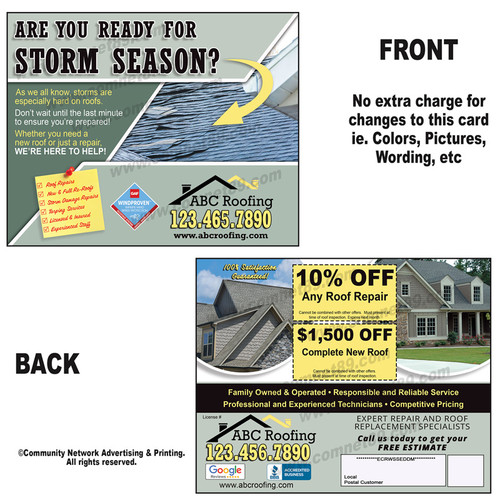 Roofing EDDM Postcard 17 | 6.5 x 8 Roofing EDDM Postcard 17 | 6.5 x 8