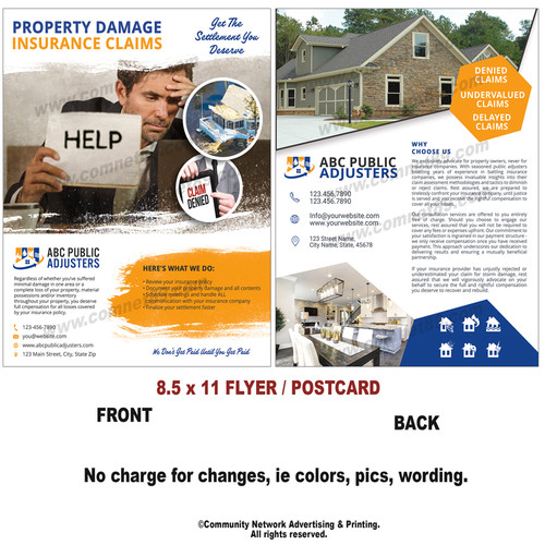 Insurance Adjuster Flyer 12 | 8.5 x 11