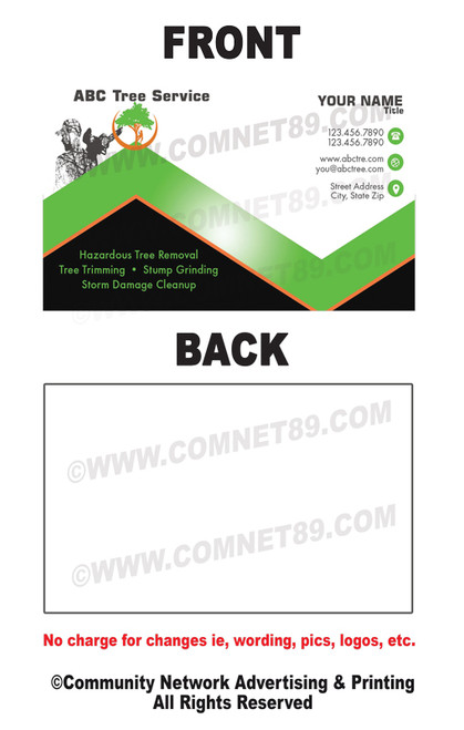 Tree Service Business Card 05 | Single Sided Tree Service Business Card 05 | Single Sided