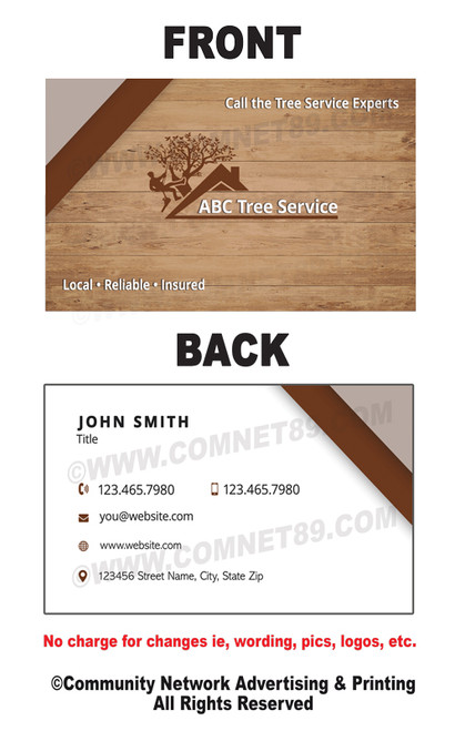 Tree Service Business Card 07 | Double Sided Tree Service Business Card 07 | Double Sided