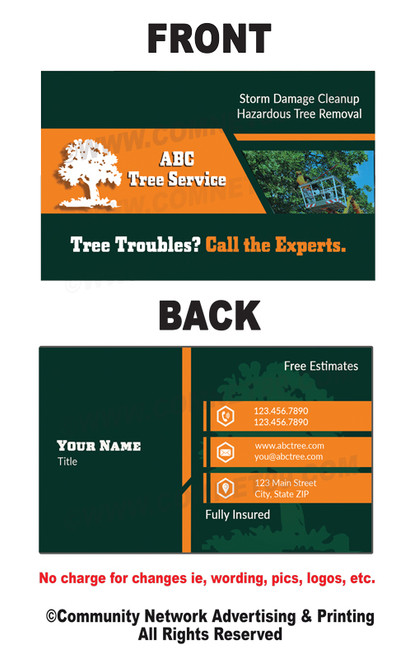 Tree Service Business Card 09 | Double Sided Tree Service Business Card 09 | Double Sided