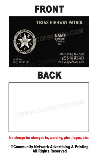 THP Business Card #08 | Sergeant