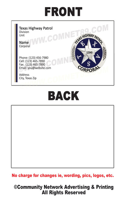 THP Business Card #12 | Corporal