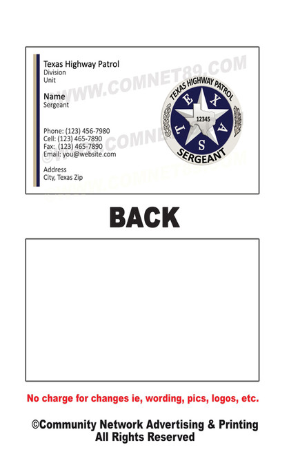 THP Business Card #13 | Sergeant