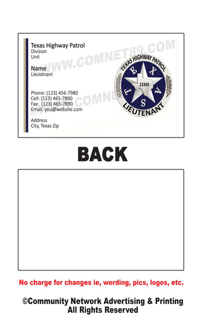 THP Business Card #14 | Lieutenant