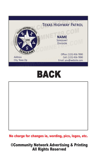 THP Business Card #18 | Sergeant