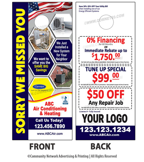 HVAC Door Hanger 03 HVAC Door Hanger 03