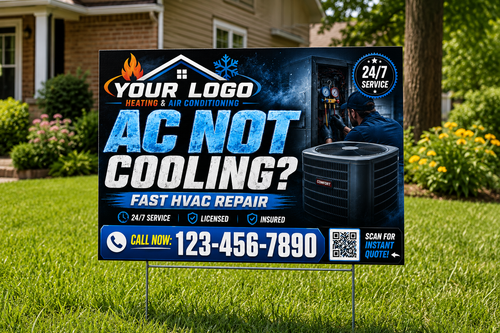 HVAC Yard Sign 12 | 24" x 18"