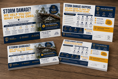 EDDM Postcard for Attorney 04 | Storm Damage Property Claims | 6 x 11