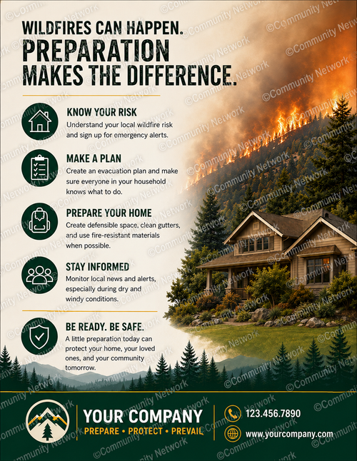 Wildfire Preparedness Brochure 01 | 11 x 17 | Half Fold