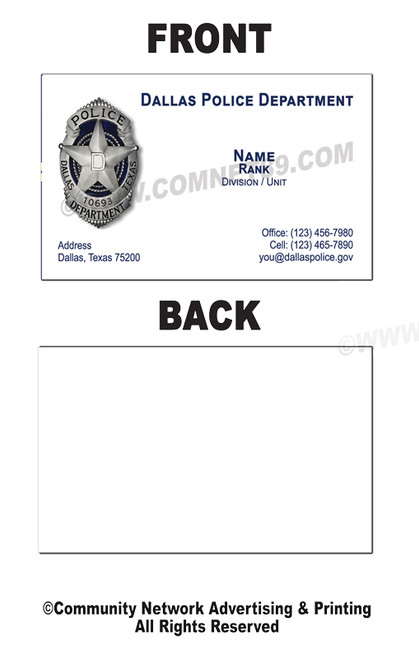 DPD Business Card #1 | Department Badge DPD Business Card #1 | Department Badge