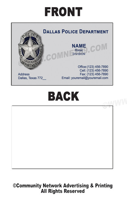 DPD Business Card #2 | Department Badge DPD Business Card #2 | Department Badge
