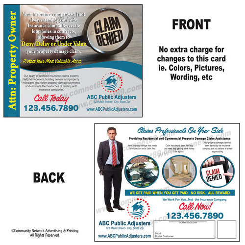 Public Insurance Adjuster EDDM Postcard 02 | 6.5 x 8 Public Insurance Adjuster EDDM Postcard 02 | 6.5 x 8