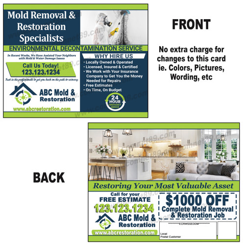 Mold Removal Postcard | Restoration Specialist |  EDDM® Eligible