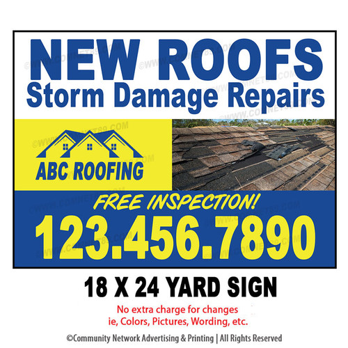 Roofing Yard Sign 02 | 18 x 24