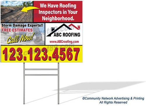 Roofing Yard Sign 05 | 18 x 24