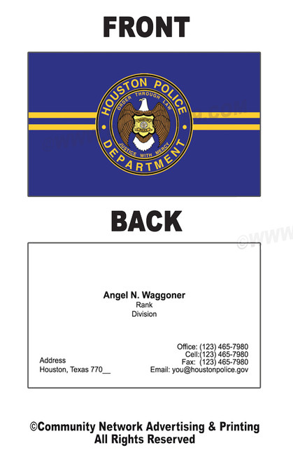 HPD Business Card #18 | Double Sided | HPD Patch HPD Business Card #18 | Double Sided | HPD Patch
