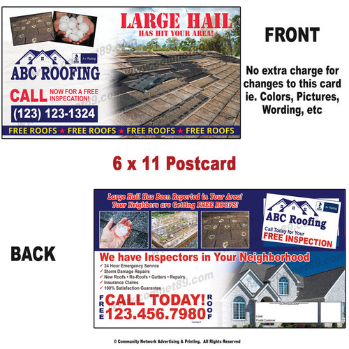 Roof EDDM Postcard 11B | 6 x 11 Roof EDDM Postcard 11B | 6 x 11