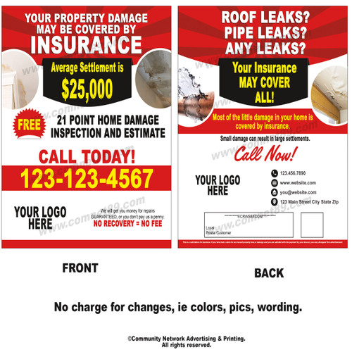 Public Insurance Adjuster EDDM Postcard 12 | 6.5 x 8