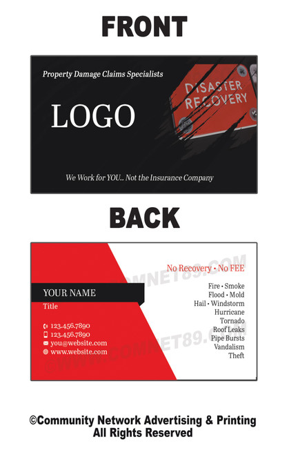 Public Insurance Adjuster Business Card 06 Public Insurance Adjuster Business Card 06