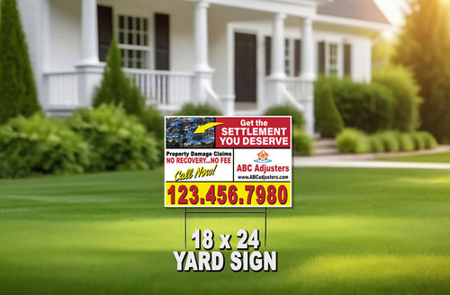 Public Adjuster Yard Sign 04 | 18 x 24