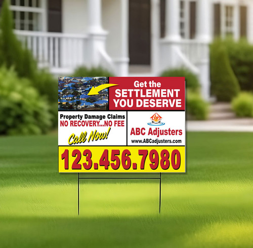 Public Adjuster Yard Sign 04 | 18 x 24