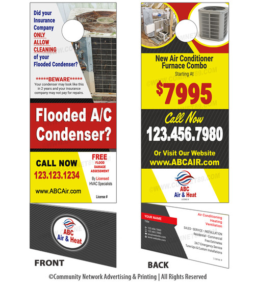 HVAC RIP Door Hanger 02 | Door Hanger + Business Card HVAC RIP Door Hanger 02 | Door Hanger + Business Card