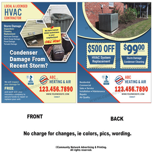 Storm Damaged HVAC Flyer 04 | 8.5 x 11 Storm Damaged HVAC Flyer 04 | 8.5 x 11