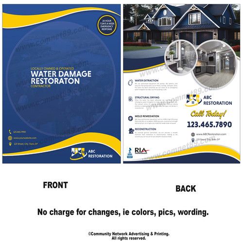Water Damage Restoration Flyer 02 | 8.5 x 11 Water Damage Restoration Flyer 02 | 8.5 x 11