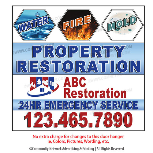 Water Damage Restoration  Banner 01 | 4' x 4' Water Damage Restoration  Banner 01 | 4' x 4'