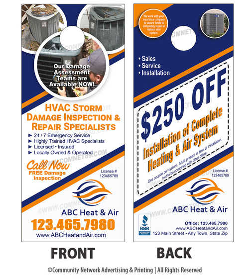 HVAC Door Hanger 07 HVAC Door Hanger 07