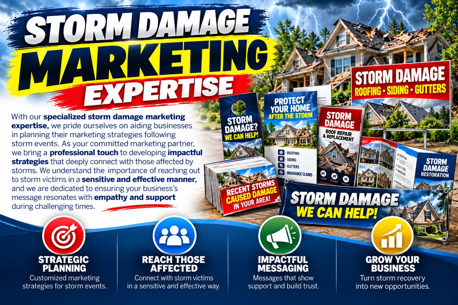 A bold Facebook graphic promoting 2026 hurricane season predictions. The design features a large satellite image of a powerful hurricane over the Atlantic Ocean near the southeastern United States. Large white and blue text reads “2026 Hurricane Predictions” with a message stating forecasters are predicting an above-normal Atlantic hurricane season in 2026. The infographic includes forecast statistics for named storms, hurricanes, and major hurricanes, along with preparedness icons for making a plan, building an emergency kit, staying informed, and protecting your home. The overall color palette uses dark navy blue, bright blue, and white for a dramatic weather-alert style.