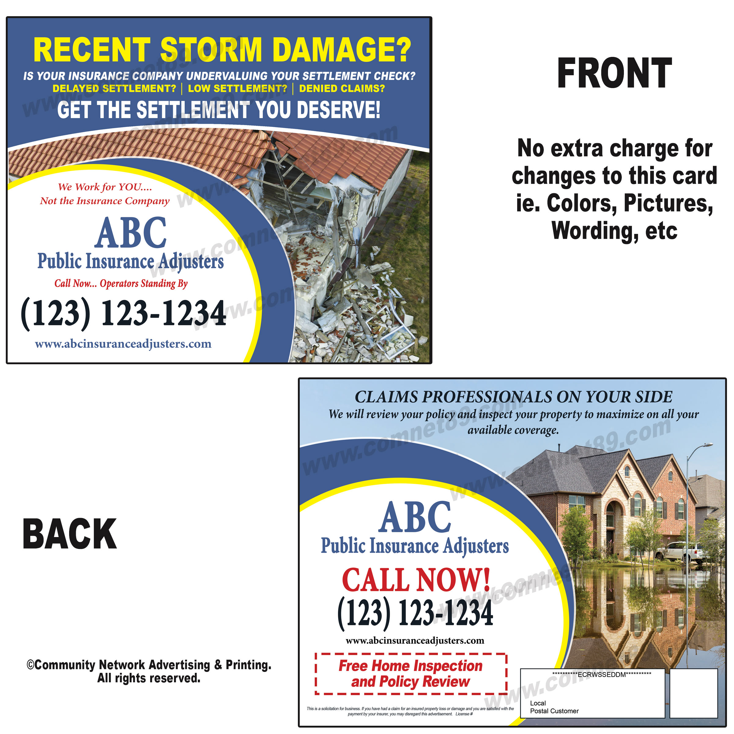 Mail to storm damaged areas