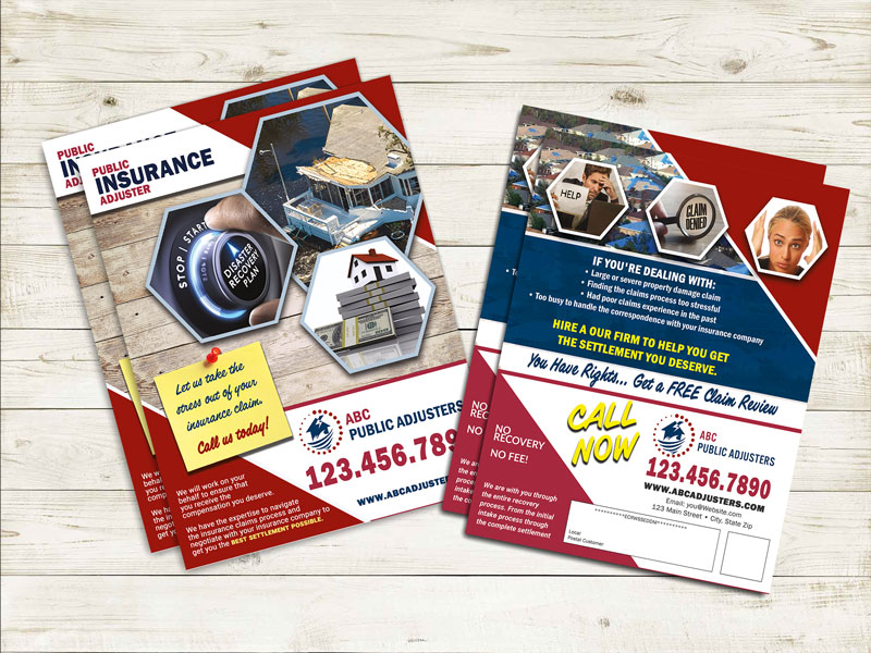 If you're looking to reach out to neighborhoods that have been hit by storm damage, this public insurance adjuster EDDM postcard is what you need to stand out from your competition.