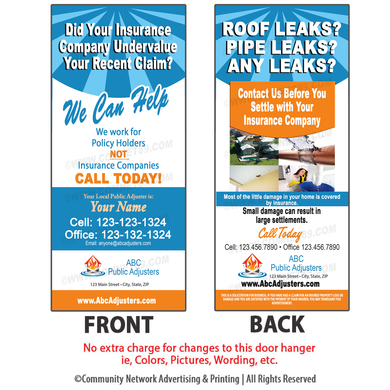 Insurance Adjuster Rack cards are an easy way to connect with property owners after a storm.