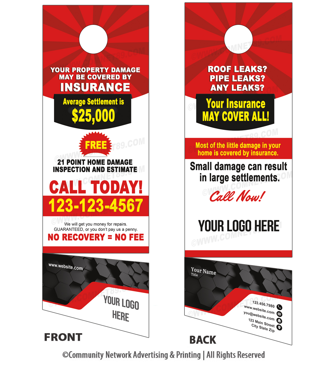 Door Hanger Printing Small Business Marketing