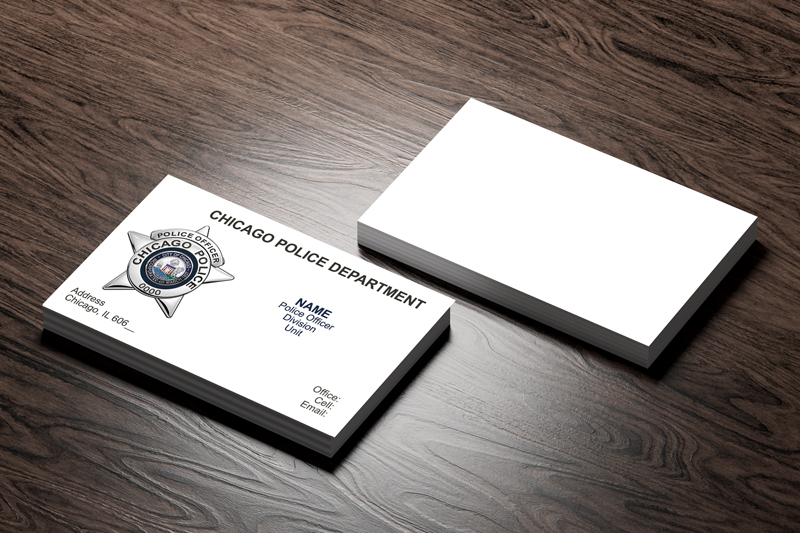 These Chicago Police Officer business cards are professionally designed and only printed with your final approval.