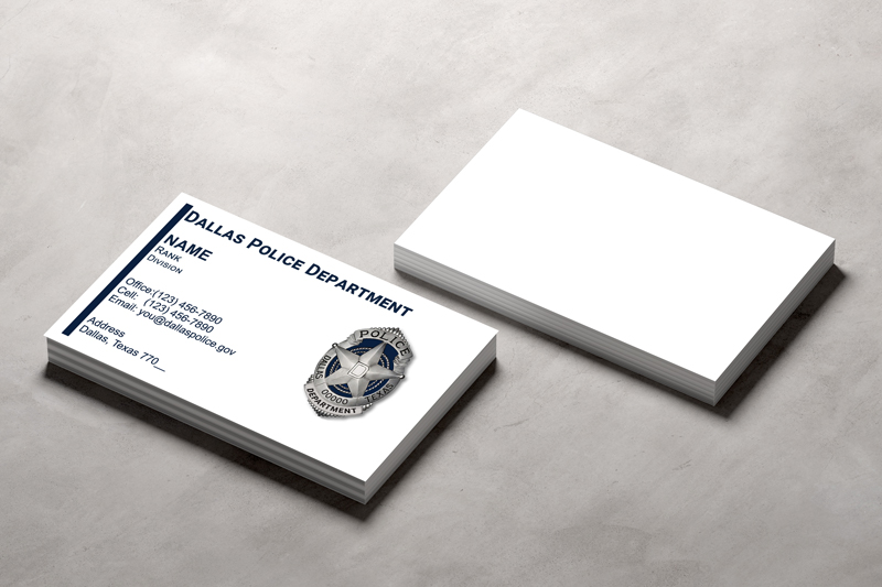 Our Dallas Police Department business card offers a professional edge. Our designs reflect your values and leave a lasting impression. 