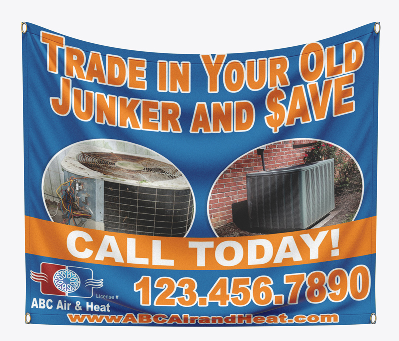 Place this air conditioning banner in older communities that have older hvac units.