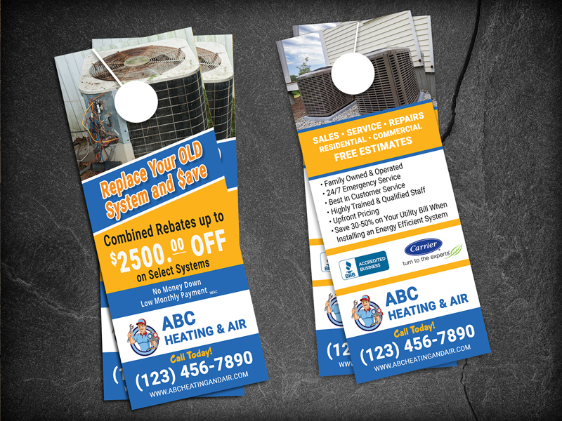 Attract more customers with our high-quality HVAC door hangers. Increase your brand visibility and grow your business today!