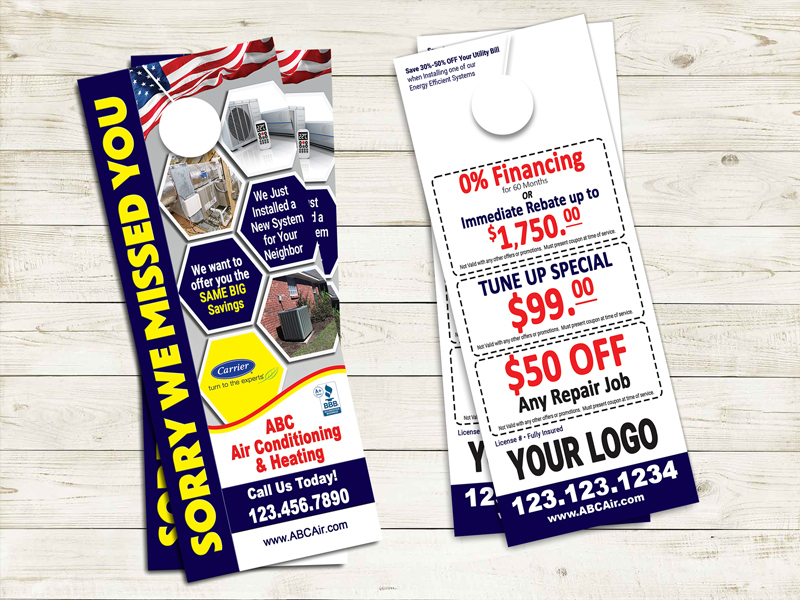 Door Hanger for Air Conditioning & Heating Contractor (HVAC)