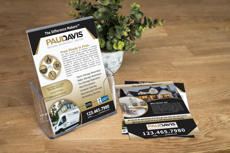 Get noticed with our vibrant Paul Davis Restoration flyer, customizable free of cost and printed only after your final approval.