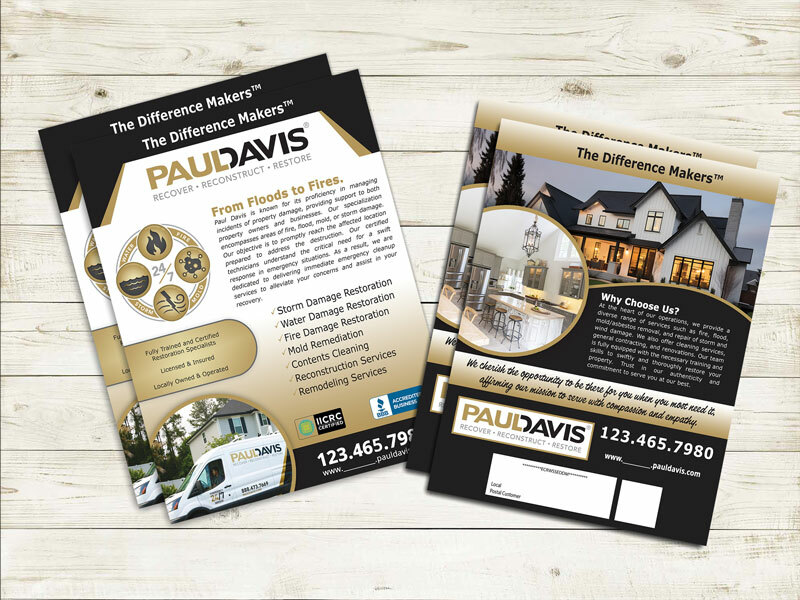 This Paul Davis Franchise EDDM® Postcard is most effective when mailed in storm-hit neighborhoods.