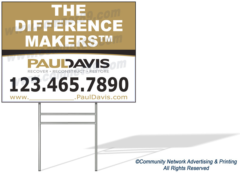 Boost your post-storm presence with Paul Davis yard signs. 