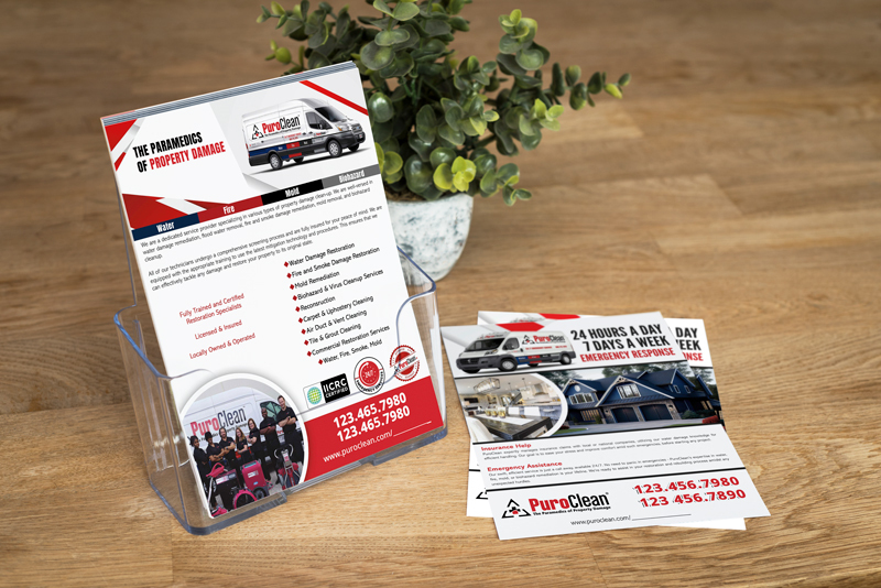 Puroclean flyers and postcards are indispensable during severe weather events, offering necessary details and resources for effective disaster management, setting you apart from competitors.